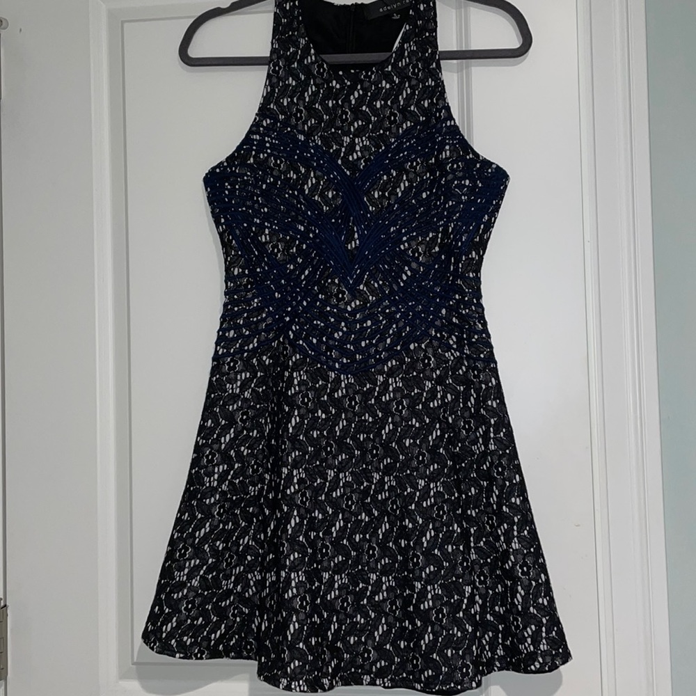 🖤 Black and White Woven Dress 🖤